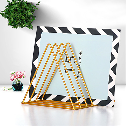 

Nordic Iron Triangle Bookshelf Magazine And Newspaper Storage Bookshelf Office Desk Bookshelf Display