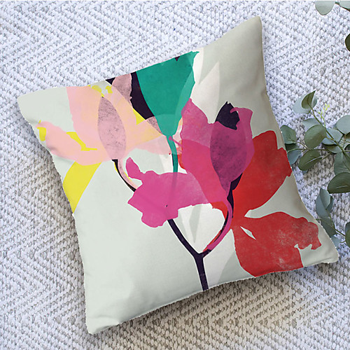 

Floral Double Side Cushion Cover 1PC Soft Decorative Square Throw Pillow Cover Cushion Case Pillowcase for Bedroom Livingroom Superior Quality Machine Washable Outdoor Cushion for Sofa Couch Bed Chair