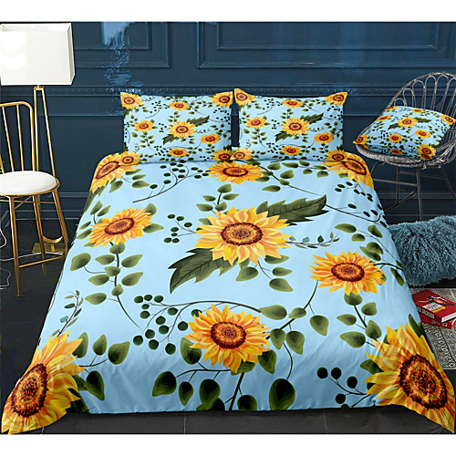 

Duvet Cover Sets 3 Piece Rayon / Polyester 3D Rainbow Reactive Print Bohemian Style