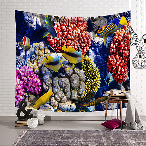 

Landscape Ocean Wall Tapestry Art Decor Blanket Curtain Hanging Home Bedroom Living Room Decoration Polyester