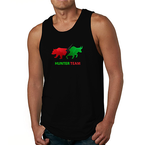 

Men's Tank Top Undershirt 3D Print Graphic Prints Cow Print Sleeveless Daily Tops Casual Designer Big and Tall White Blue Yellow
