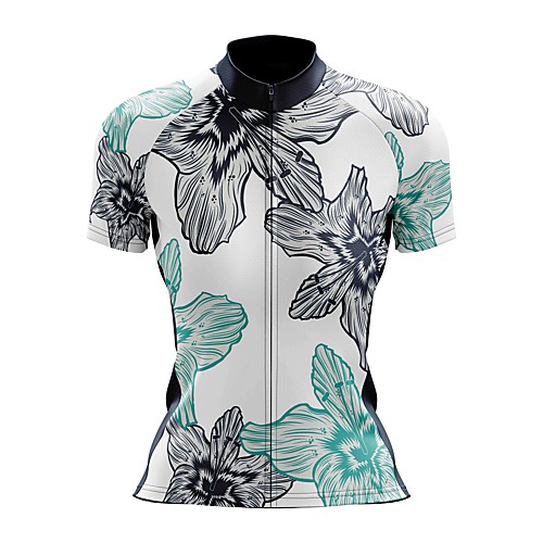 

21Grams Women's Short Sleeve Cycling Jersey Summer Spandex Green Bike Top Mountain Bike MTB Road Bike Cycling Sports Clothing Apparel / Stretchy / Athleisure