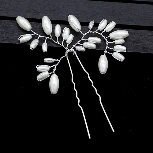 

Romantic Cute Alloy Headdress / Headpiece / Hair Pin with Imitation Pearl / Solid 1 PC Wedding / Special Occasion Headpiece