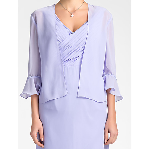 

Short Sleeve Shrugs Chiffon Wedding / Party Evening Wedding Wraps With