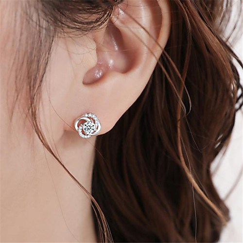 

Women's Stud Earrings Earrings Classic Fashion Romantic Punk Trendy Cute Sweet Earrings Jewelry Silver For Street Gift Date Birthday Festival 1 Pair