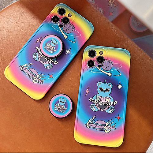 

Phone Case For Apple Back Cover iPhone 12 Pro Max 11 SE 2020 X XR XS Max 8 7 Shockproof Dustproof with Stand Graphic TPU