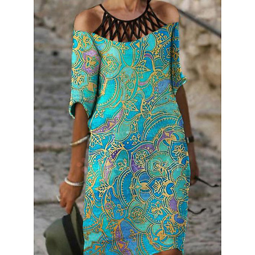 

Women's A Line Dress Knee Length Dress Element 7 Element 5 Element 6 Element 3 Element 4 Element 8 Element 2 Element 1 Long Sleeve Botanical Butterfly Bird Spring Summer Casual Holiday 2021 S M L XL