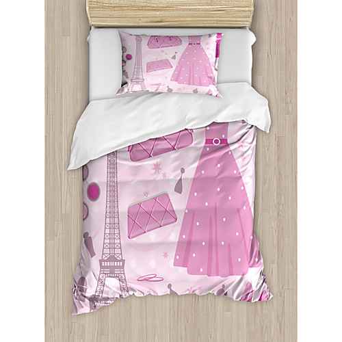 

3-Piece Duvet Cover Set Hotel Bedding Sets Comforter Cover with Soft Lightweight Microfiber Include 1 Duvet Cover 2 Pillowcases for Double/Queen/King(1 Pillowcase for Twin/Single)