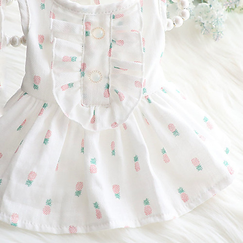 

Dog Dress Dog Costume Lace Bowknot Printed Elegant Adorable Dailywear Casual / Daily Dog Clothes Puppy Clothes Dog Outfits Breathable White Red Blue Costume for Girl and Boy Dog Cotton XS S M L XL