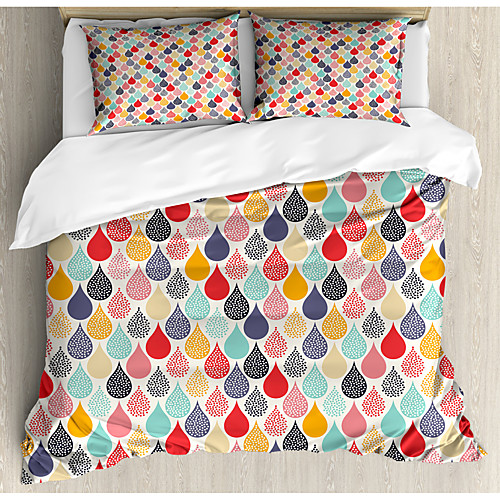 

3-Piece Duvet Cover Set Hotel Bedding Sets Comforter Cover with Soft Lightweight Microfiber Include 1 Duvet Cover 2 Pillowcases for Double/Queen/King(1 Pillowcase for Twin/Single)