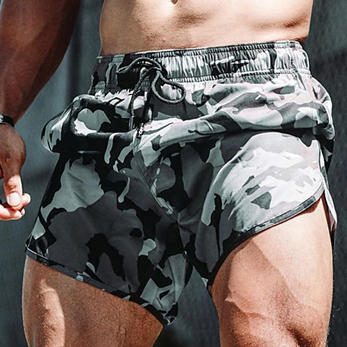 

Men's Sporty Casual / Sporty Quick Dry Breathable Soft Daily Sports Chinos Shorts 5.5 Inch Inseam Shorts Pants Camouflage Short Drawstring Elastic Waist 1 2 3 Black Navy Blue