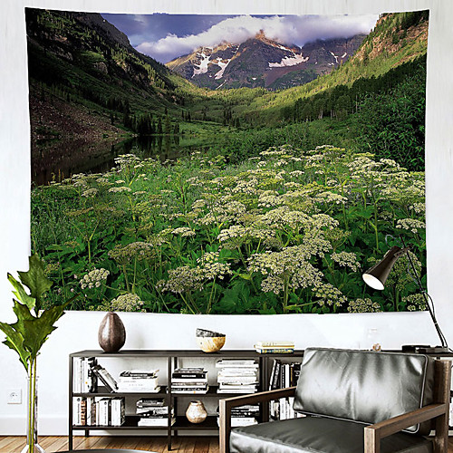 

Landscape Wall Tapestry Art Decor Blanket Curtain Hanging Home Bedroom Living Room Decoration Floral Mountain