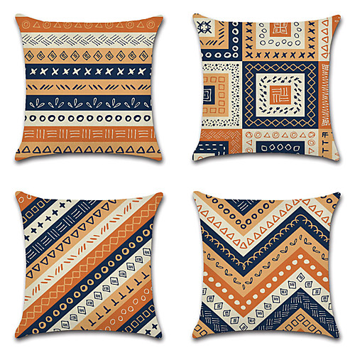 

Geometric Double Side Cushion Cover 4PC Soft Decorative Square Throw Pillow Cover Cushion Case Pillowcase for Bedroom Livingroom Superior Quality Machine Washable Outdoor Cushion for Sofa Couch Bed Chair