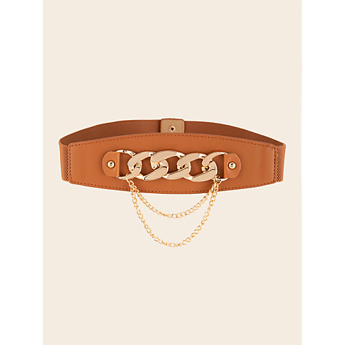 

Women's Waist Belt Daily Date Dress Red Brown Belt Solid Colored / Winter / Spring / Summer / Alloy