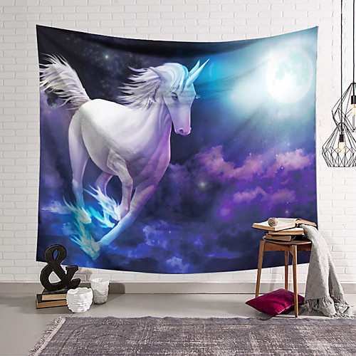 

Unicorn Wall Tapestry Art Decor Blanket Curtain Hanging Home Bedroom Living Room Decoration Polyester