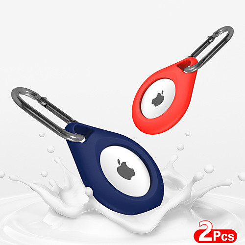 

2Pcs Silicone Protective Case For Apple Airtags Locator Tracker Anti-scratch Anti-lost Device with Keychain For Apple Airtags Protective Accessories