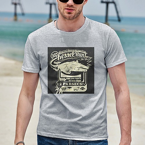 

Men's Tee T shirt Hot Stamping Graphic Prints Game Console Plus Size Print Short Sleeve Casual Tops Cotton Basic Designer Big and Tall White Gray