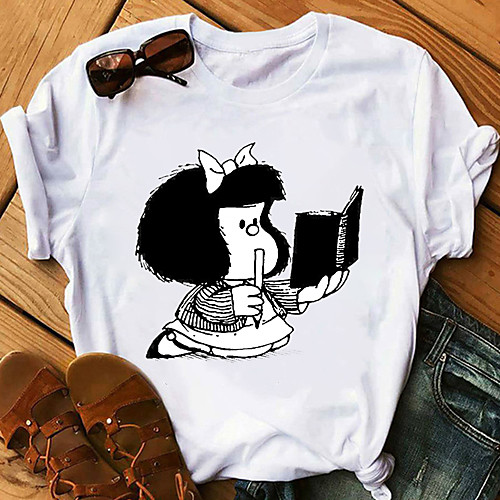 

Inspired by Mafalda Cosplay Anime Cartoon Polyester / Cotton Blend Print Harajuku Graphic Kawaii T-shirt For Women's / Men's
