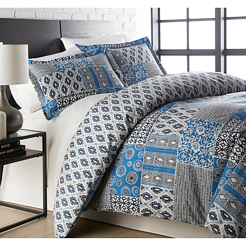 

3-Piece Duvet Cover Set Hotel Bedding Sets Comforter Cover with Soft Lightweight Microfiber Include 1 Duvet Cover 2 Pillowcases for Double/Queen/King(1 Pillowcase for Twin/Single)