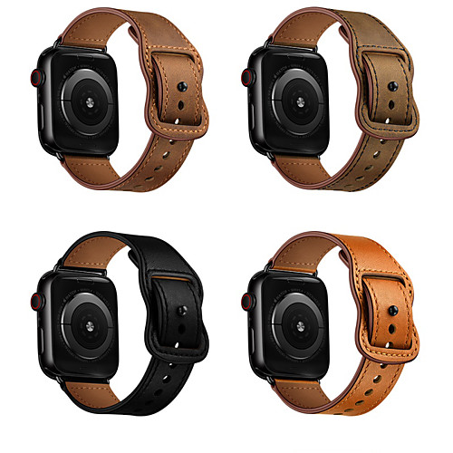 

Smart Watch Band for Apple iWatch 1 pcs Business Band Genuine Leather Replacement Wrist Strap for Apple Watch Series SE / 6/5/4/3/2/1