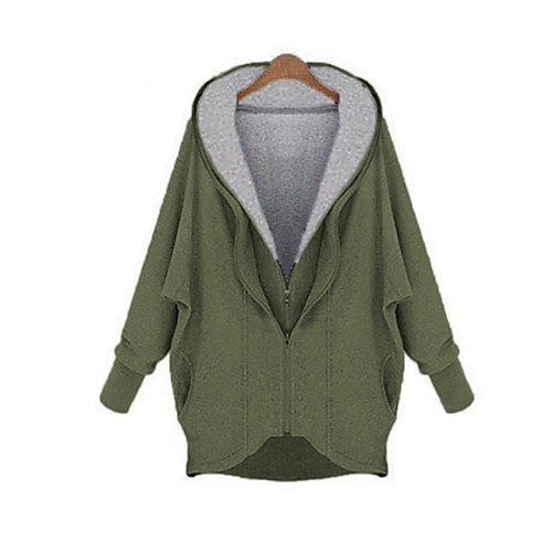 

Women's Coat Casual / Daily Fall Regular Coat Regular Fit Casual Jacket Solid Color Others ArmyGreen milky