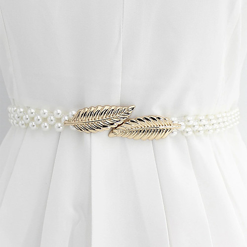 

Women's Chain Imitation Pearl Belt Color Block / Party