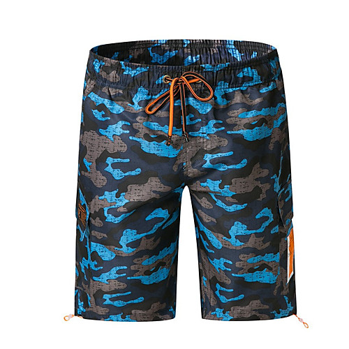 

Men's Sporty Casual / Sporty Breathable Soft Holiday Beach Shorts Swim Trucks Pants Camouflage Short Drawstring Elastic Waist Black Gray