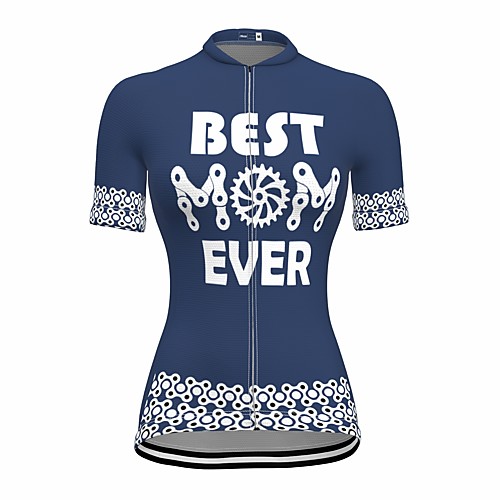

21Grams Women's Short Sleeve Cycling Jersey Summer Spandex Dark Navy Gear Bike Top Mountain Bike MTB Road Bike Cycling Quick Dry Moisture Wicking Sports Clothing Apparel / Stretchy / Athleisure