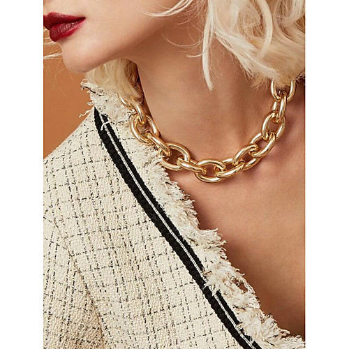 

Women's Necklace Simple Fashion Punk Trendy Alloy Gold 35 cm Necklace Jewelry 1pc For Gift Prom Birthday Party Beach Festival