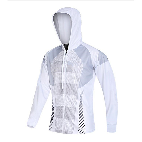 

CAWANFLY Men's Hoodie Jacket Fishing Jacket Outdoor Long Sleeve Quick Dry Waterproof Zipper Lightweight Breathable UV Protection Jacket Top Autumn / Fall Spring Summer Fishing Camping & Hiking Outdoor