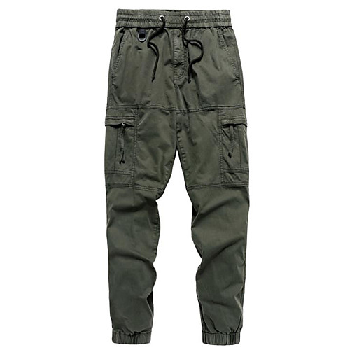 

Men's Cargo Pants Pants Solid Colored Army Green Black Grey Khaki