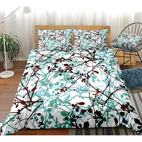 

Duvet Cover Sets 3 Piece Rayon / Polyester 3D Rainbow Reactive Print Bohemian Style
