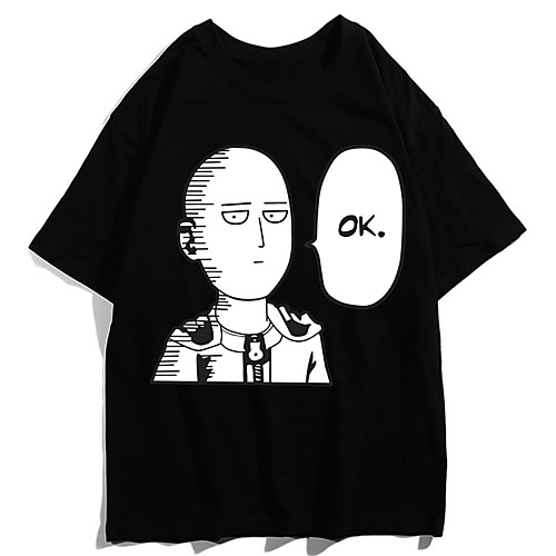 

Inspired by ONE PUNCH-MAN Cosplay Anime Cartoon Polyester / Cotton Blend Print Harajuku Graphic Kawaii T-shirt For Women's / Men's