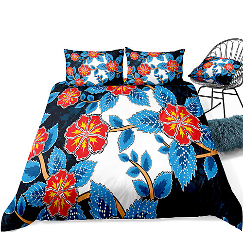 

Duvet Cover Sets 3 Piece Rayon / Polyester 3D Rainbow Reactive Print Bohemian Style