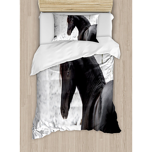 

3-Piece Duvet Cover Set Hotel Bedding Sets Comforter Cover with Soft Lightweight Microfiber Include 1 Duvet Cover 2 Pillowcases for Double/Queen/King(1 Pillowcase for Twin/Single)