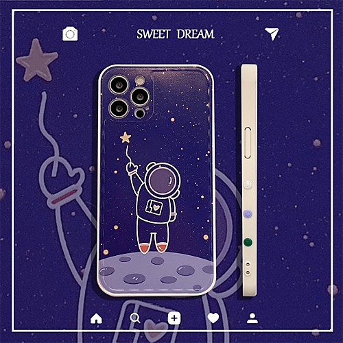 

Phone Case For Apple Back Cover iPhone 12 Pro Max 11 X XR XS Max Shockproof Dustproof Cartoon Geometric Pattern TPU