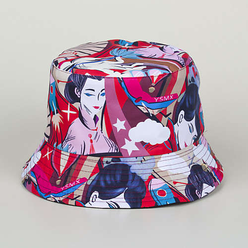 

Women's Bucket Hat Sports & Outdoor Dailywear Print Print Red Hat / Fall / Summer