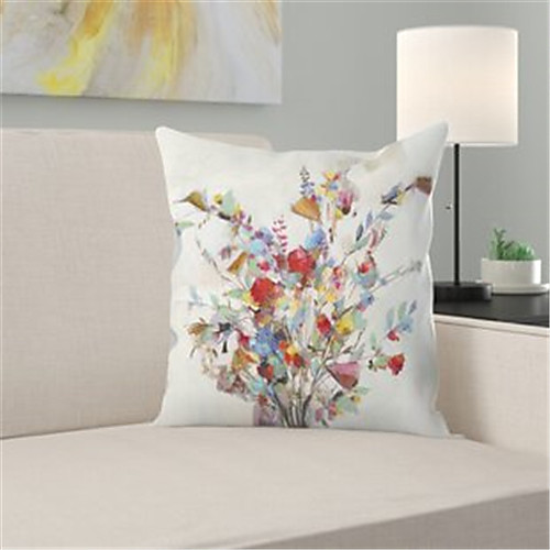 

Floral Double Side Cushion Cover 1PC Soft Decorative Square Throw Pillow Cover Cushion Case Pillowcase for Bedroom Livingroom Superior Quality Machine Washable Outdoor Cushion for Sofa Couch Bed Chair