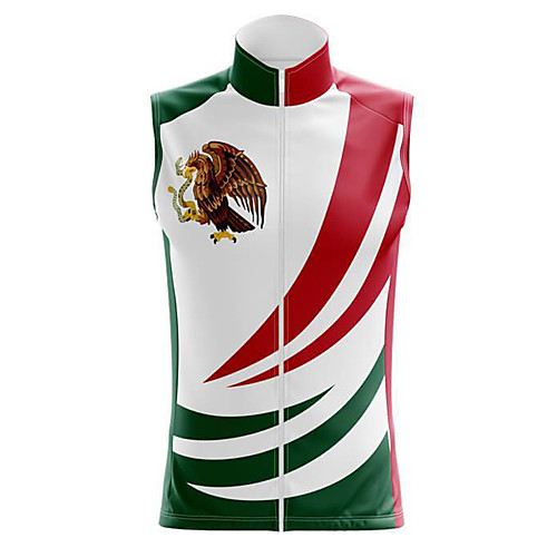 

21Grams Women's Sleeveless Cycling Jersey Summer Spandex Polyester Red / White Eagle Mexico National Flag Bike Jersey Top Mountain Bike MTB Road Bike Cycling Quick Dry Moisture Wicking Breathable