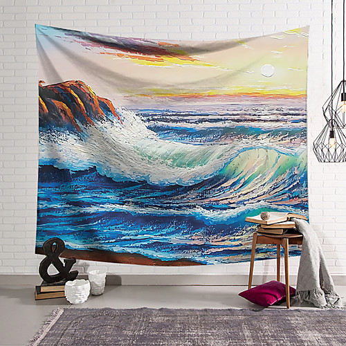 

Wall Tapestry Art Decor Blanket Curtain Hanging Home Bedroom Living Room Decorationelry Light Yellow For Stage Bar Festival 5pcs