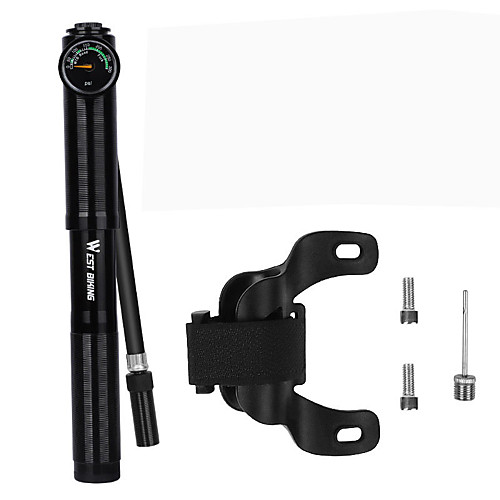 

Mini Bike Pump Mini Bike Pump With Gauge Inflated For Road Bike Mountain Bike MTB Folding Bike Recreational Cycling Cycling Bicycle Aluminum Alloy Black Silver