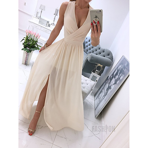 

2021 aliexpress wish amazon hot sale summer new sleeveless solid color v-neck dress dress women's clothing