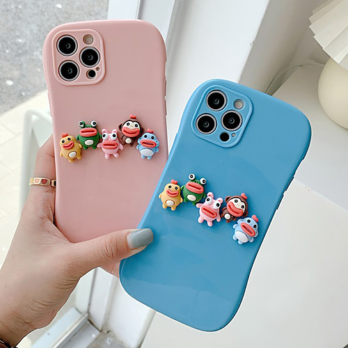 

Phone Case For Apple Back Cover iPhone 12 Pro Max 11 SE 2020 X XR XS Max 8 7 6 Shockproof Dustproof Cartoon Solid Colored TPU