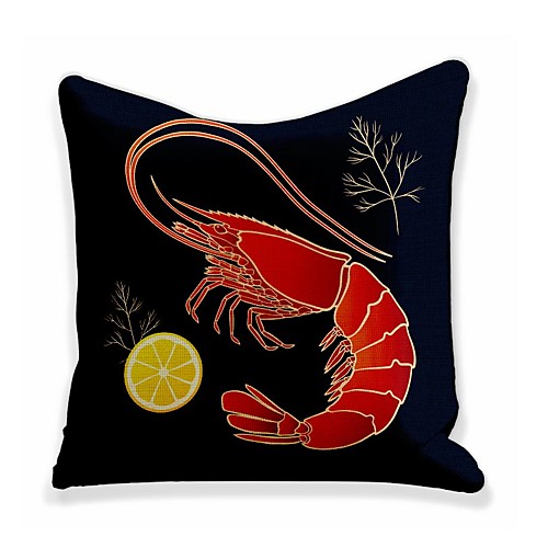 

Langoustine Lobster Double Side Cushion Cover 1PC Soft Decorative Square Throw Pillow Cover Cushion Case Pillowcase for Bedroom Livingroom Superior Quality Machine Washable Outdoor Cushion for Sofa Couch Bed Chair