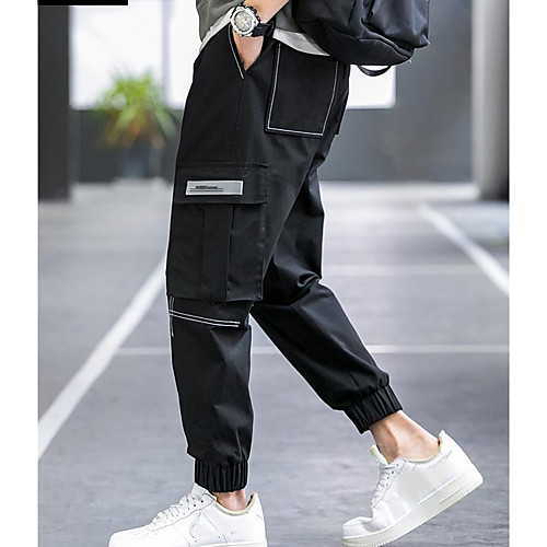 

Men's Cargo Casual / Sporty Chinos Tactical Cargo Pants Pattern Black Khaki Green