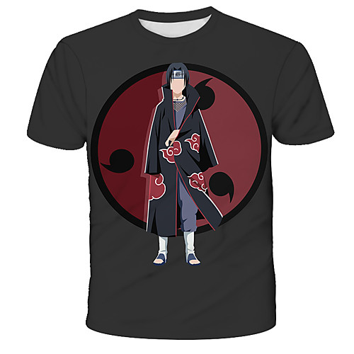 

Inspired by Naruto Uchiha Sasuke Anime Cartoon 100% Polyester 3D Harajuku Graphic Kawaii T-shirt For Women's / Men's