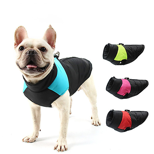 

Dog Vest Dog Costume Patchwork Leisure Dailywear Casual / Daily Winter Dog Clothes Puppy Clothes Dog Outfits Waterproof Red Blue Pink Costume for Girl and Boy Dog Cotton S M L XL XXL 3XL