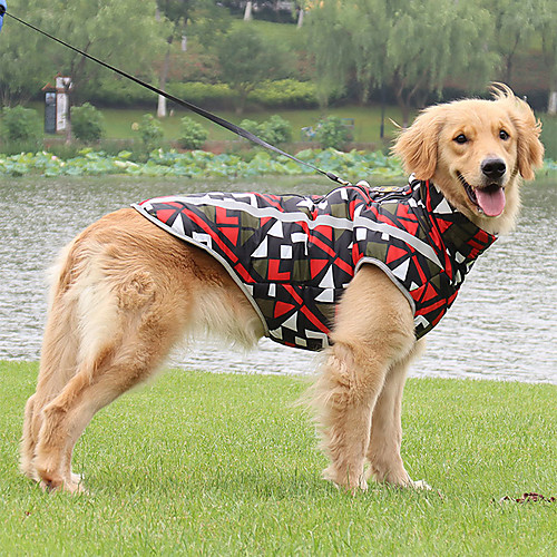 

Dog Dog Costume Geometic Euramerican Dailywear Casual / Daily Winter Dog Clothes Puppy Clothes Dog Outfits Reflective Red Blue Costume for Girl and Boy Dog Polyester S M L XL 3XL 4XL