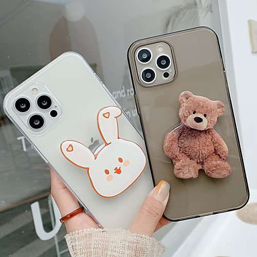 

Phone Case For Apple Back Cover iPhone 12 Pro Max 11 SE 2020 X XR XS Max 8 7 Shockproof Dustproof with Stand Transparent TPU