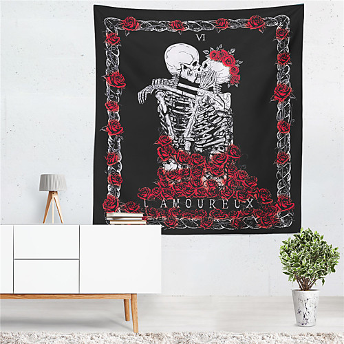 

Skull Wall Tapestry Art Decor Blanket Curtain Hanging Home Bedroom Living Room Decoration Polyester